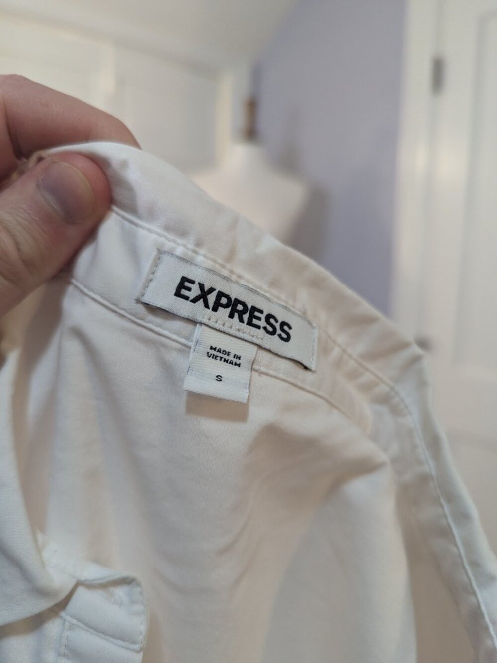 Express Boyfriend Poplin Portofino Shirt Dress Mini - Picture 2 of 4